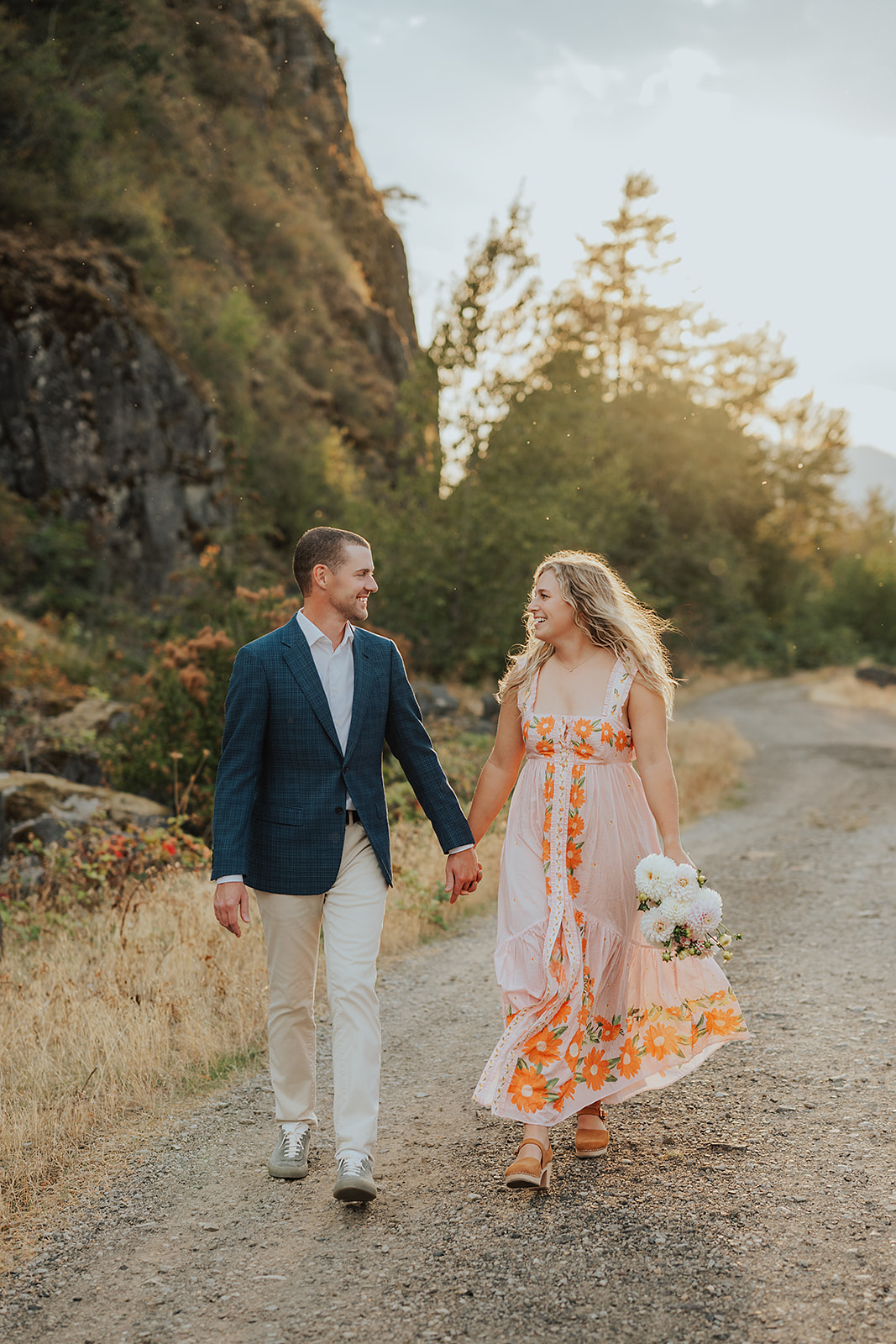 Columbia River Gorge Engagement Session by Fine Art Portland Oregon Wedding Photographer Crystal Chavez Photography